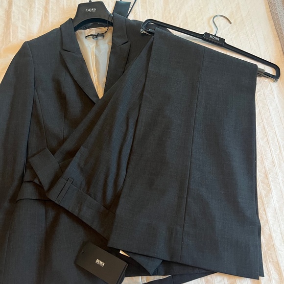 BOSS HUGO BOSS Tusana Charcoal Grey Dress Pants Size 2 - Picture 6 of 6
